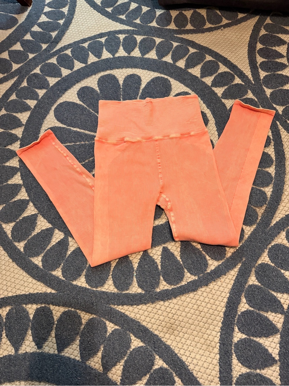 FP Movement by Free People Ribbed High-Waist Leggings in Orange